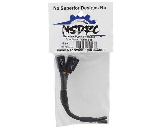 No Superior Designs RC RX Bypass Harness (Dual Servo/Dual BEC)