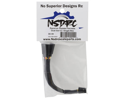 No Superior Designs RC RX Bypass Harness (Dual Servo/BEC)