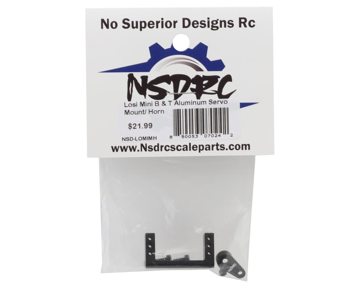 No Superior Designs RC Losi Mini-B/Mini-T Aluminum Micro Servo Mount & Horn Set