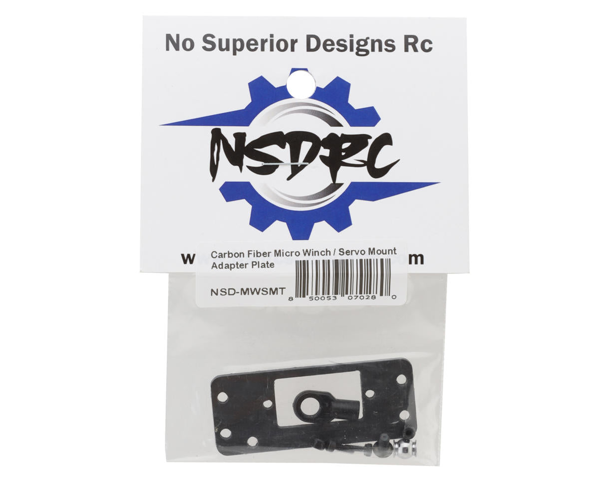 No Superior Designs RC RS100 Carbon Fiber Micro Servo/Winch Mount Adapter Plate