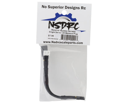 No Superior Designs RC RX Bypass Harness (Single Servo/2S Balance)