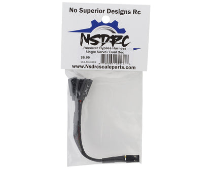 No Superior Designs RC RX Bypass Harness (Single Servo/Dual BEC)