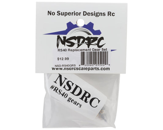 No Superior Designs RC RS40 Servo Replacement Gear Set