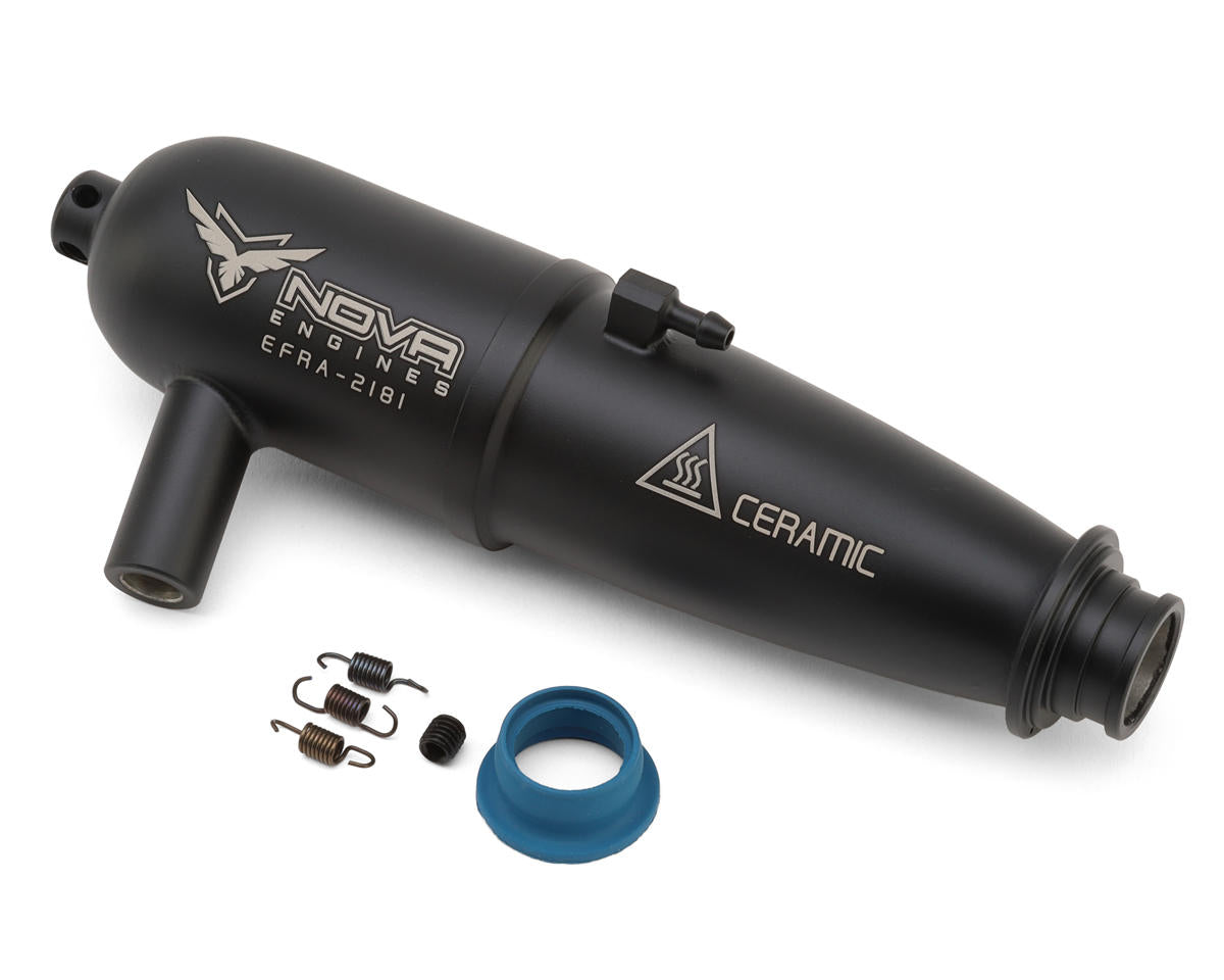 Nova Engines Black Kombo Ceramic Coated .21 On-Road GT Tuned Exhaust Pipe