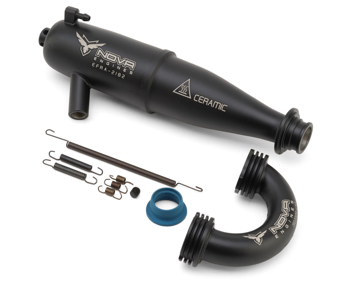 Nova Engines Kombo Black Ceramic Coated Tuned Off-Road Pipe w/Manifold