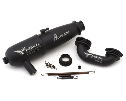 Nova Engines Kombo On-Road Black Ceramic Coated Tuned Pipe w/Conical Manifold