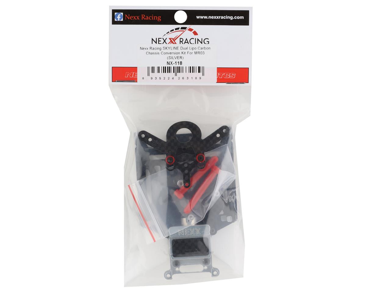 NEXX Racing Skyline Dual Lipo Carbon Chassis Conversion Kit For MR03 (Silver)