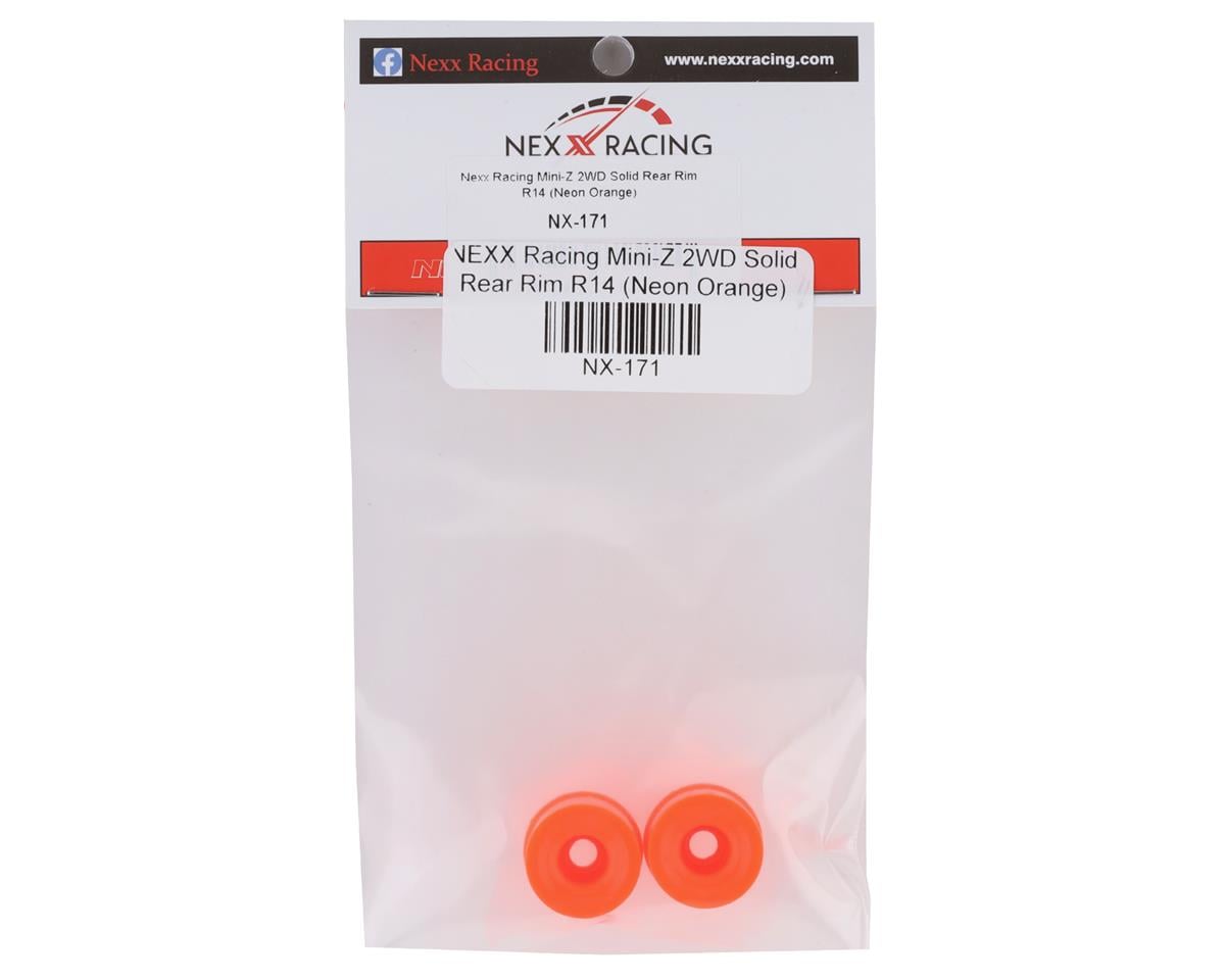 NEXX Racing Mini-Z 2WD Solid Rear Rim R14 (Neon Orange)