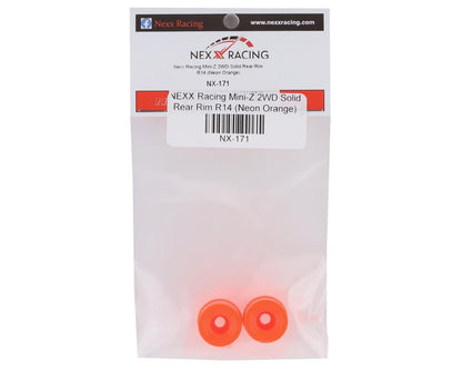 NEXX Racing Mini-Z 2WD Solid Rear Rim R14 (Neon Orange)
