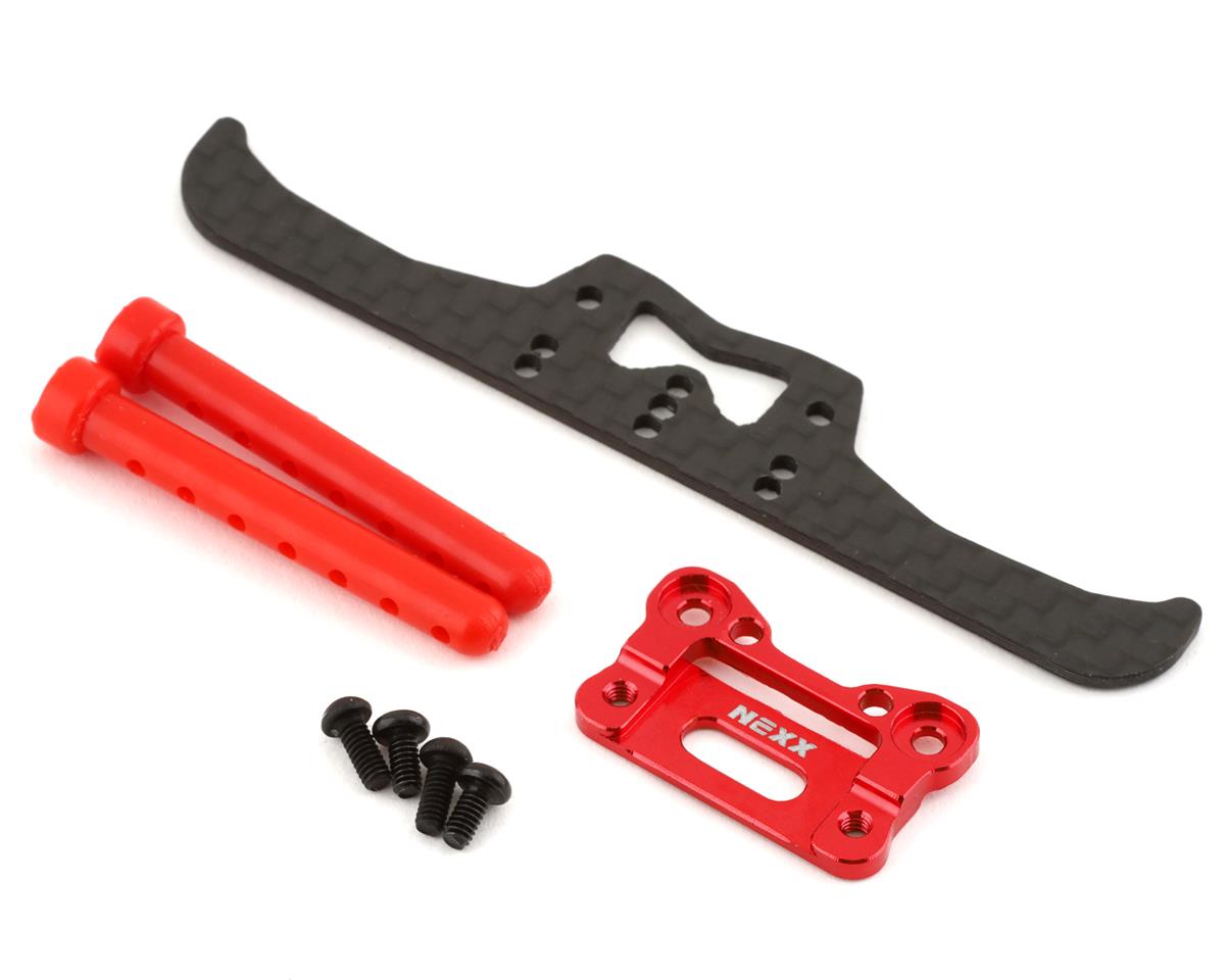 NEXX Racing Mini-Z Aluminum/Carbon Front Pancar Bumper (Red)