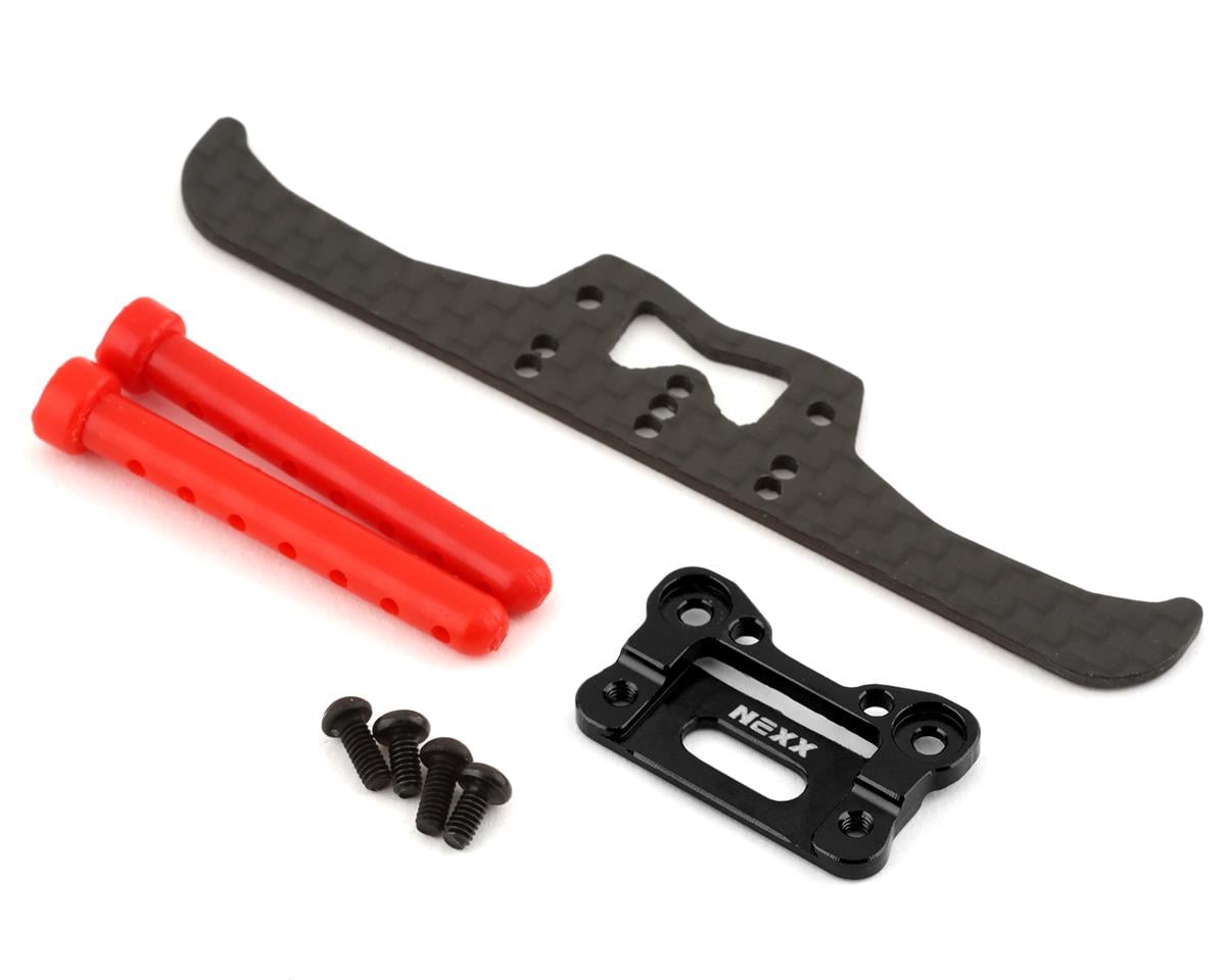 NEXX Racing Mini-Z Aluminum/Carbon Front Pancar Bumper (Black)