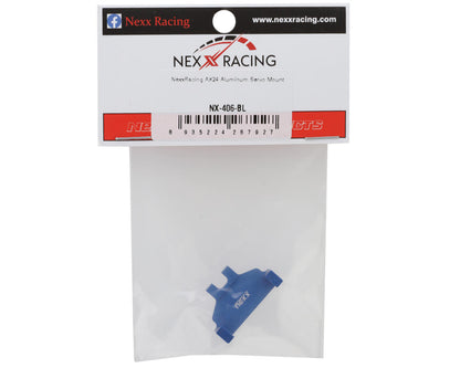 NEXX Racing AX24 Aluminum Servo Mount (Blue)