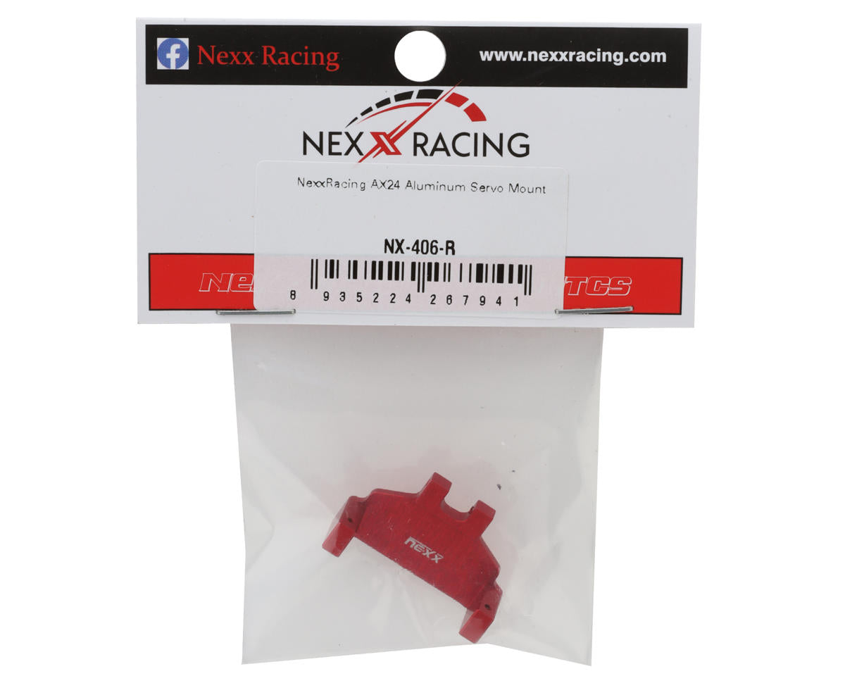 NEXX Racing AX24 Aluminum Servo Mount (Red)