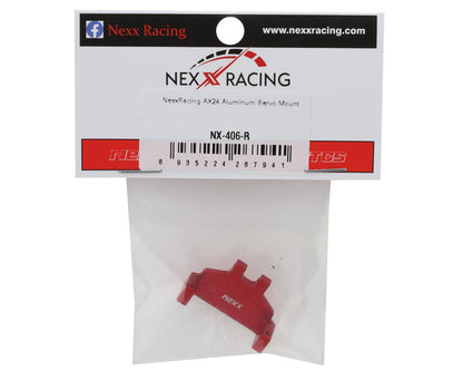 NEXX Racing AX24 Aluminum Servo Mount (Red)