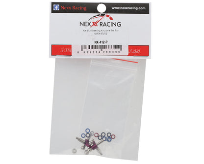 NEXX Racing Mini-Z  MR04-EVO2 Aluminum Steering Knuckles (Purple) (2)