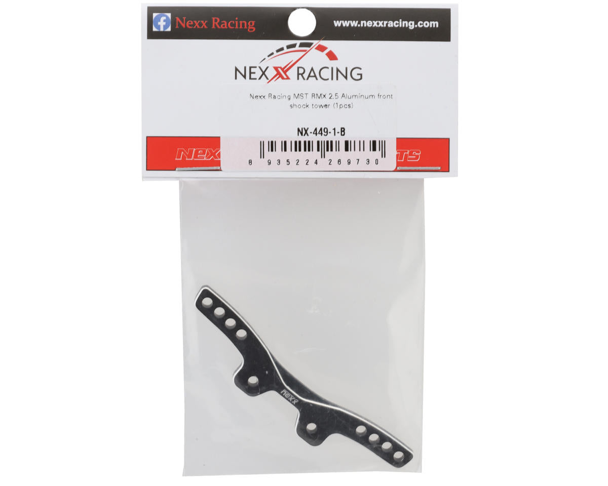 NEXX Racing MST RMX2.5 Aluminum Front Shock Tower (Type 1) (Black)
