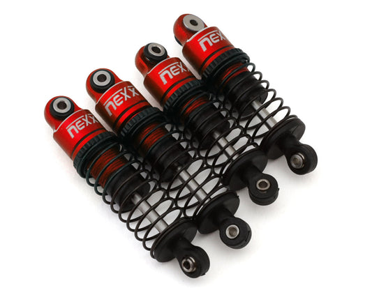 NEXX Racing Losi™ Micro-B Pre-Assembled Aluminum Oil-Filled Shocks (Red) (4)