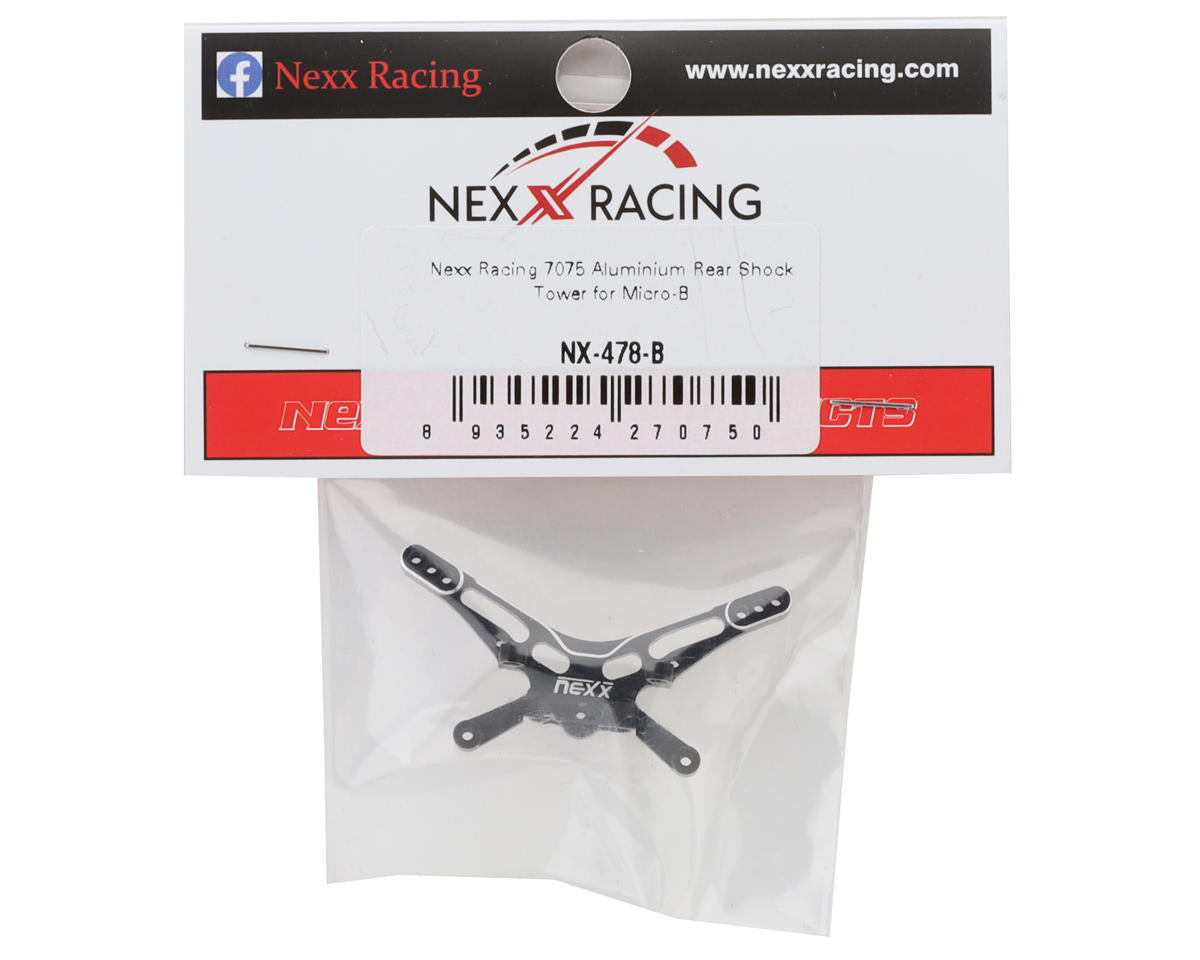 NEXX Racing Losi Micro-B 7075 Aluminium Rear Shock Tower (Black)