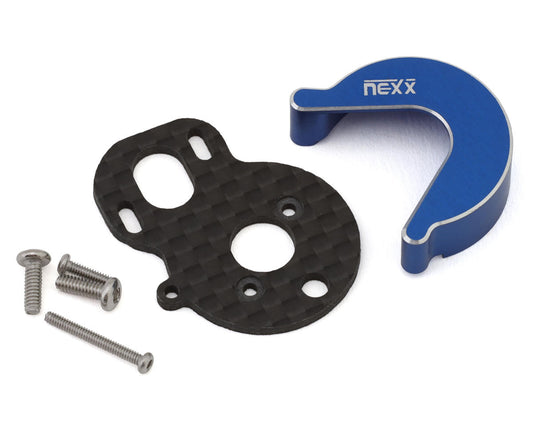NEXX Racing Losi Micro-B Carbon Motor Plate & Aluminium Gearbox Cover Set