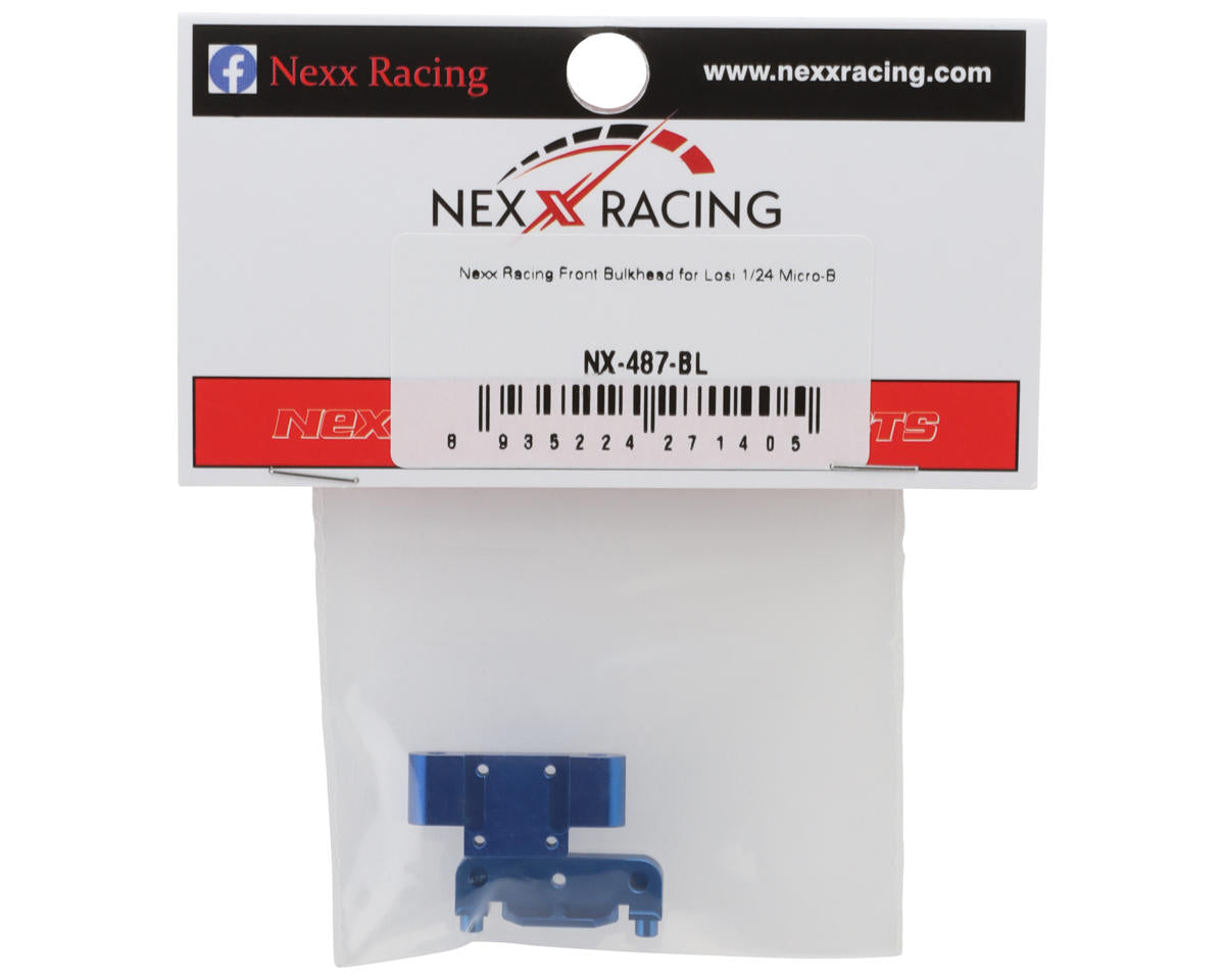 NEXX Racing Losi® Micro-B Aluminum Front Bulkhead (Blue)