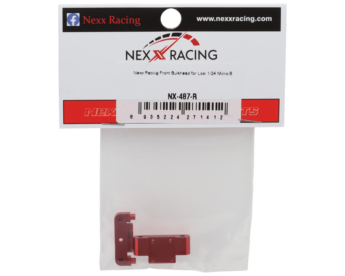 NEXX Racing Losi® Micro-B Aluminum Front Bulkhead (Red)