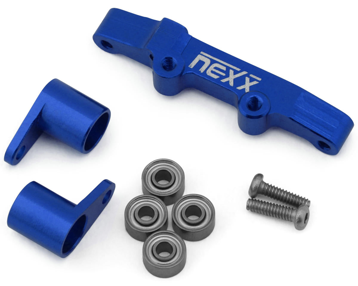 NEXX Racing Losi® Micro-B Aluminum Steering Rack Set (Blue)