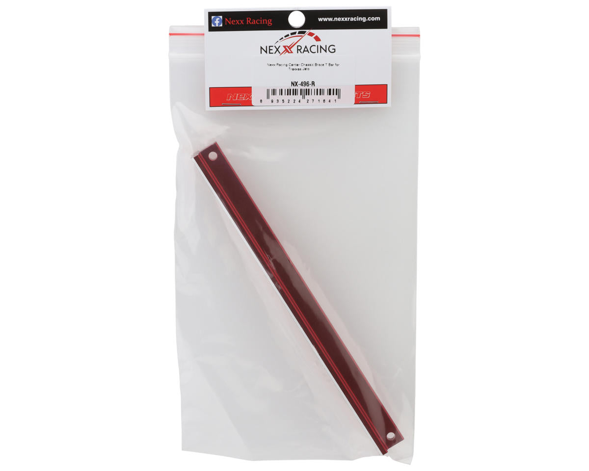 NEXX Racing Aluminum Center Chassis T-Bar Brace for Traxxas® Jato® 4x4 (Red)