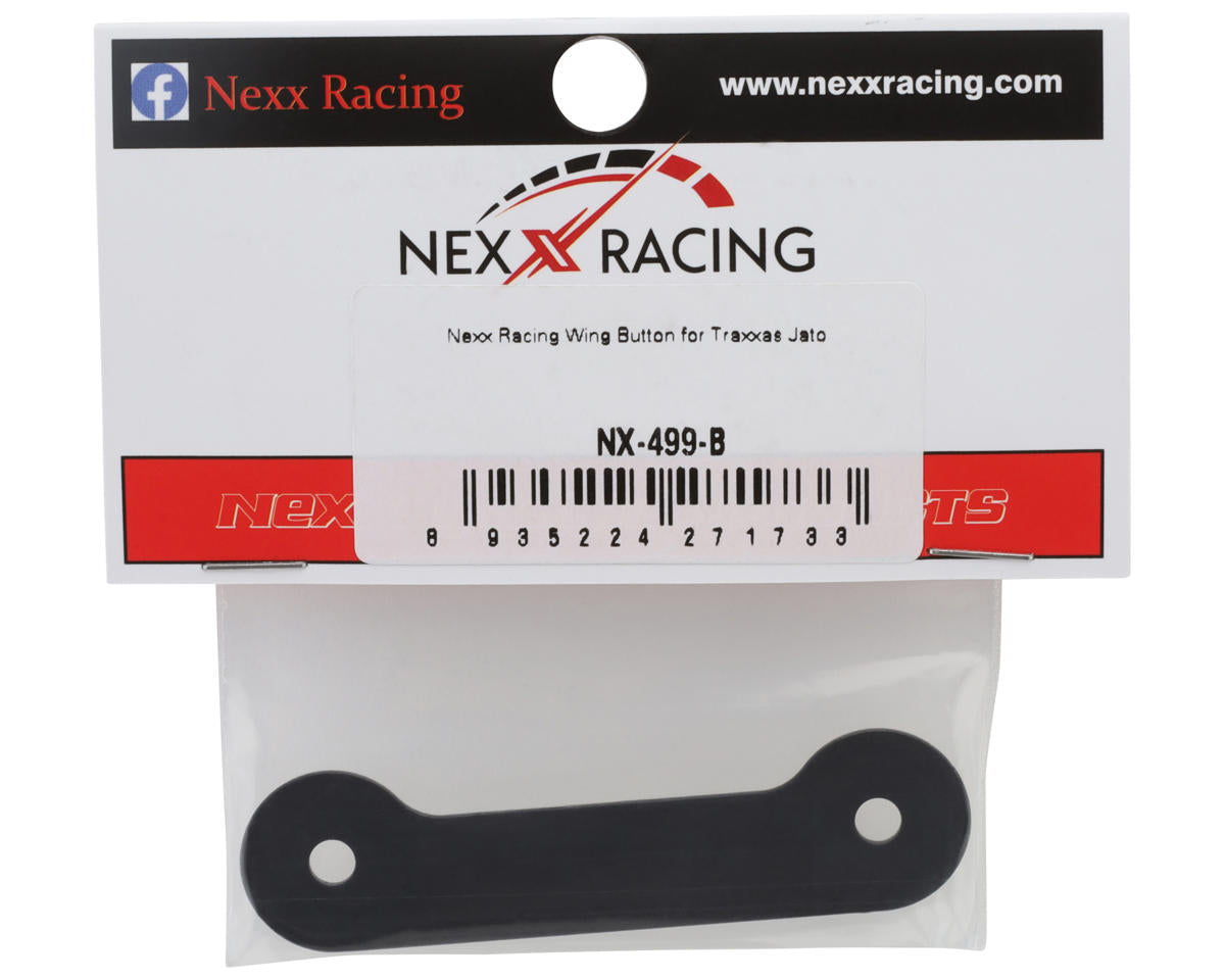 NEXX Racing One-Piece Aluminum Wing Button for Traxxas® Jato® 4x4 (Black)