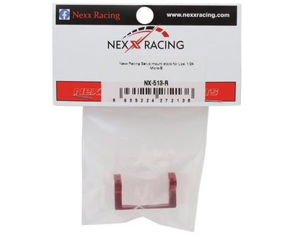 NEXX Racing Losi® Micro-B Aluminum Servo Mount (Red)