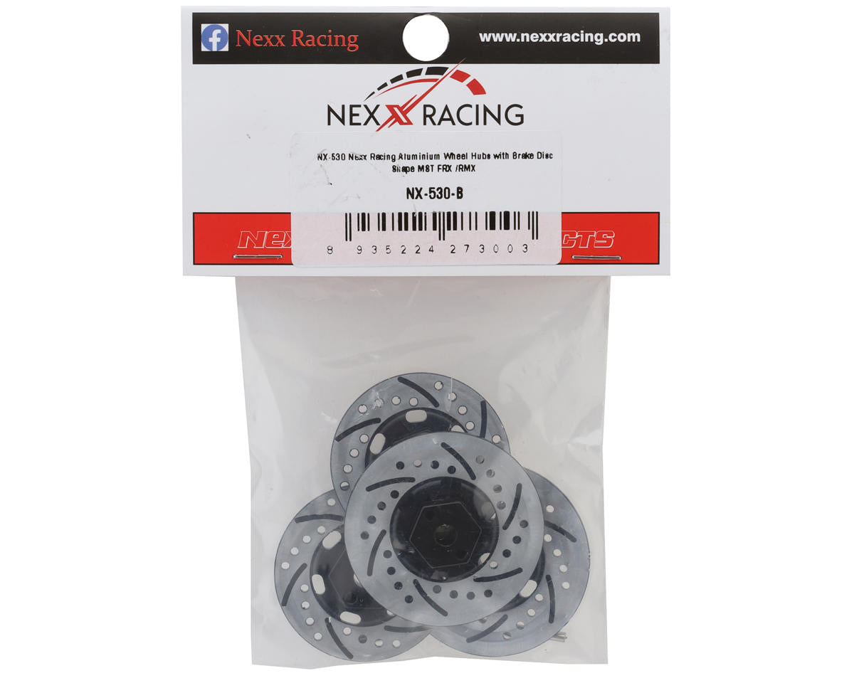 NEXX Racing MST FRX/RMX 2.5 Aluminum Disc Brake Hex Hub Set (Black) (4) (12mm)