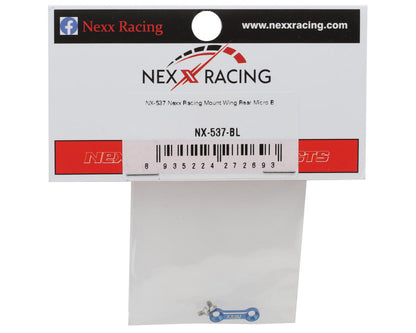 NEXX Racing Losi® Micro-B/Micro-T Aluminum Rear Wing Mount Button (Blue)