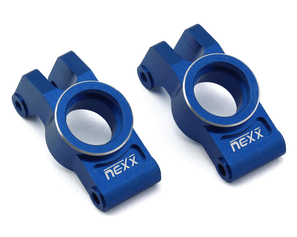 NEXX Racing Arrma Grom Aluminum Rear Hub Carriers (Blue) (2)