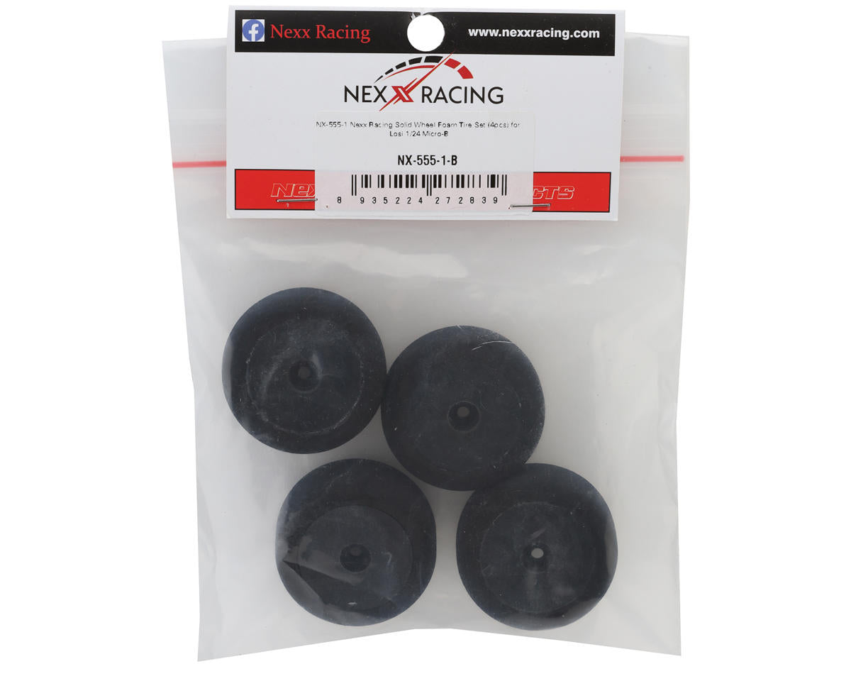 NEXX Racing Losi® Micro-B Pre-Mounted Foam Tires w/Solid Wheels