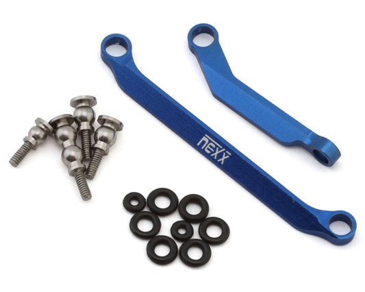 NEXX Racing Axial SCX30 Aluminum Steering Link Set (Blue)