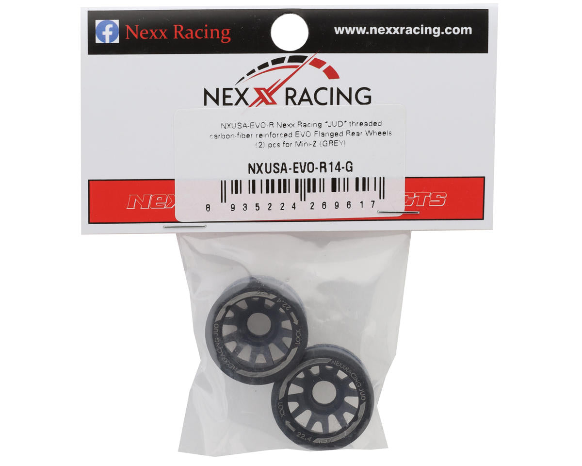 NEXX Racing Mini-Z RWD "JUD" EVO Rear Threaded Side-Wall Carbon Fiber Rims