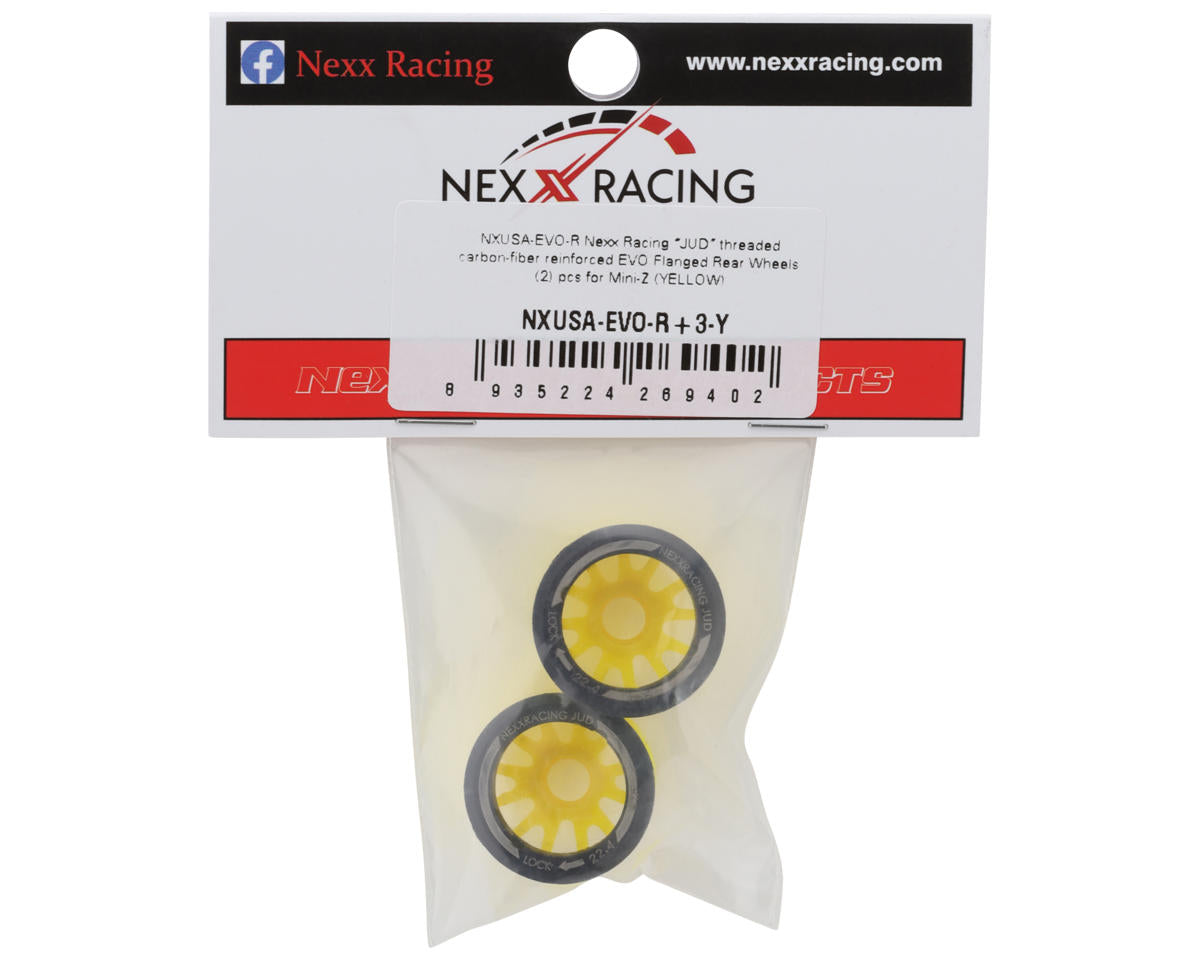 NEXX Racing Mini-Z RWD "JUD" EVO Rear Threaded Side-Wall Carbon Fiber Rims