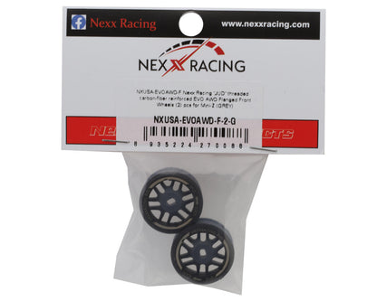 NEXX Racing Mini-Z AWD "JUD" EVO Front Threaded Side-Wall Carbon Fiber Rims
