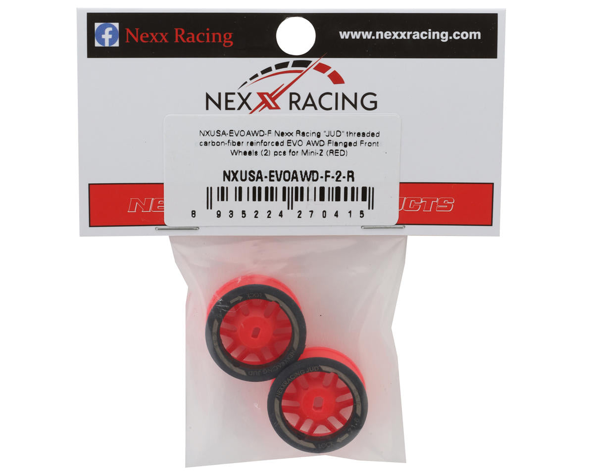 NEXX Racing Mini-Z AWD "JUD" EVO Front Threaded Side-Wall Carbon Fiber Rims