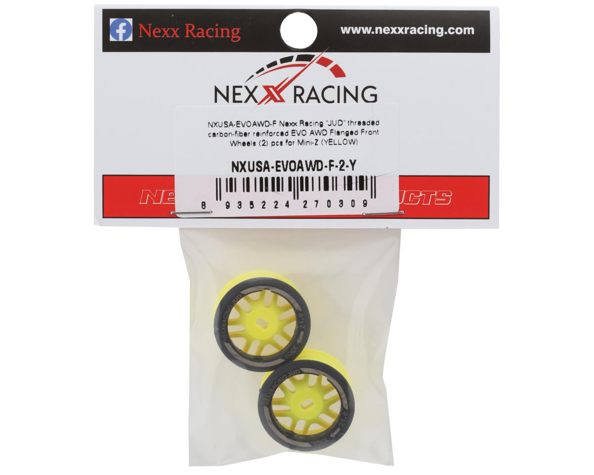 NEXX Racing Mini-Z AWD "JUD" EVO Front Threaded Side-Wall Carbon Fiber Rims