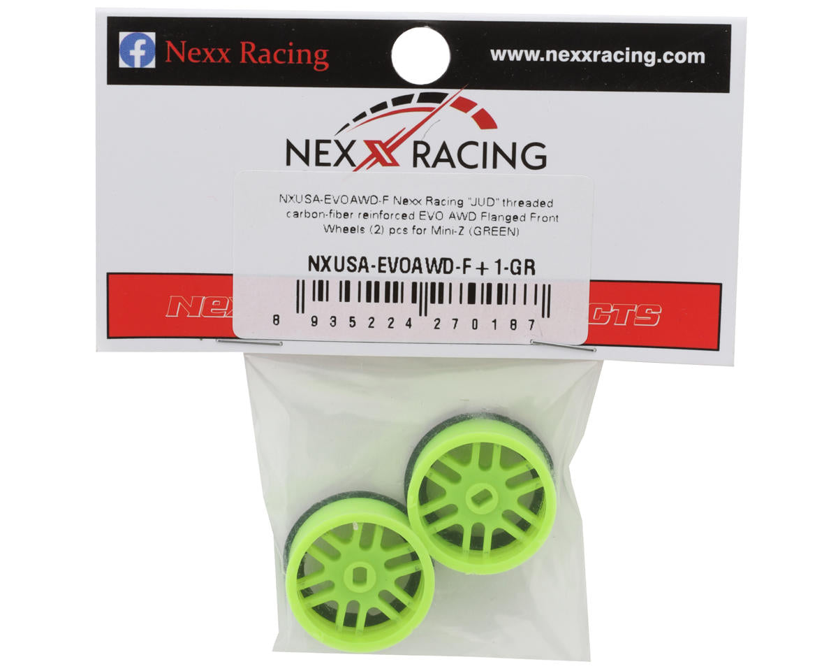 NEXX Racing Mini-Z AWD "JUD" EVO Front Threaded Side-Wall Carbon Fiber Rims