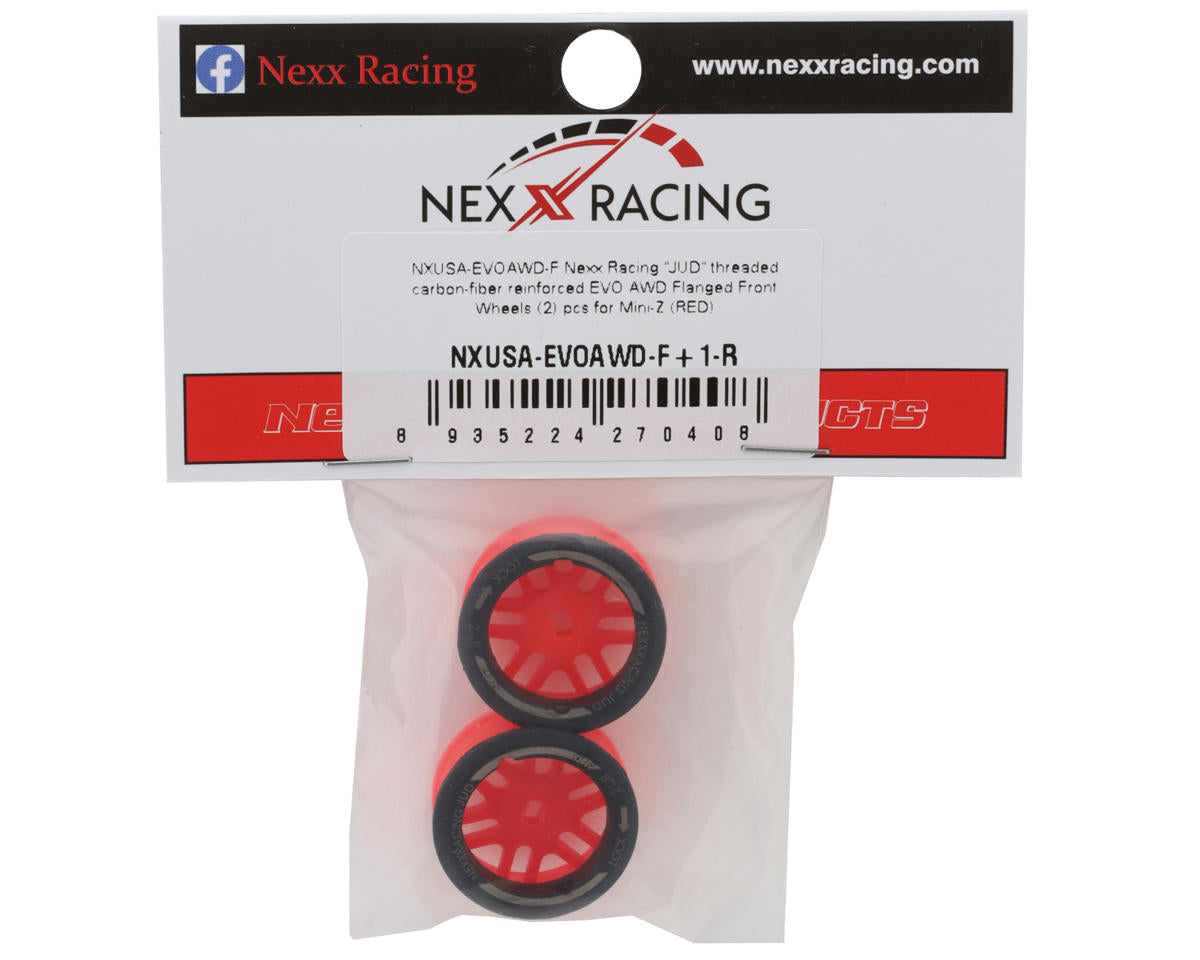 NEXX Racing Mini-Z AWD "JUD" EVO Front Threaded Side-Wall Carbon Fiber Rims