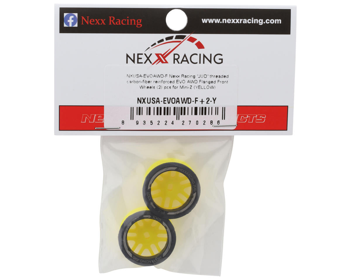 NEXX Racing Mini-Z AWD "JUD" EVO Front Threaded Side-Wall Carbon Fiber Rims