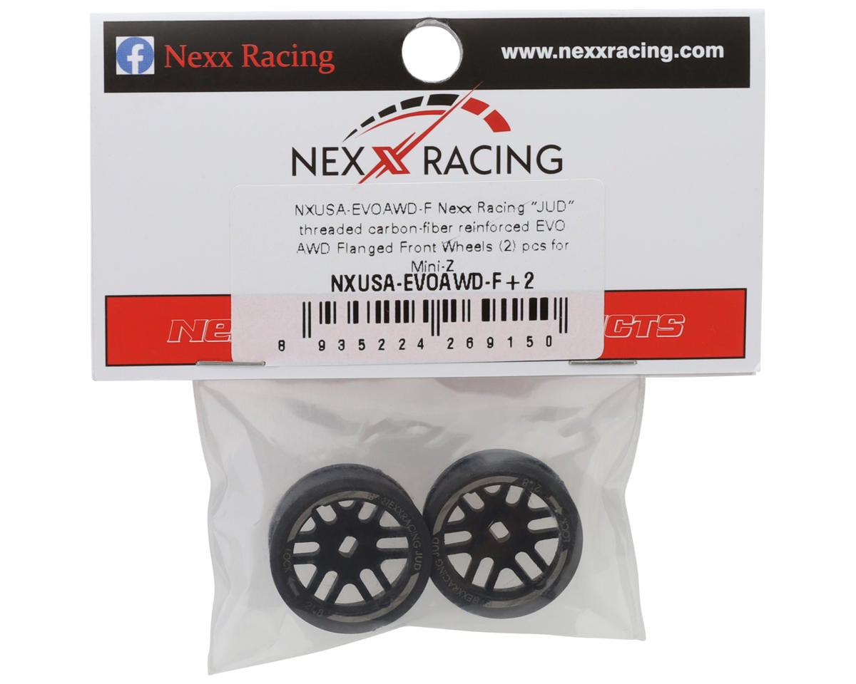 NEXX Racing Mini-Z "JUD" EVO Front Threaded Side-Wall AWD Carbon-Fiber Rims