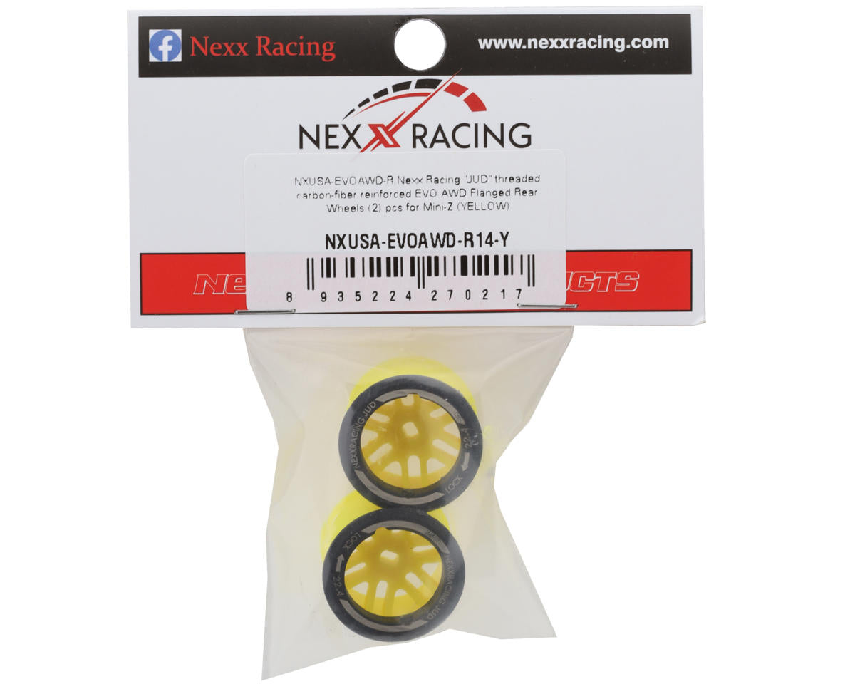 NEXX Racing Mini-Z AWD"JUD" EVO Rear Threaded Side-Wall Carbon Fiber Rims