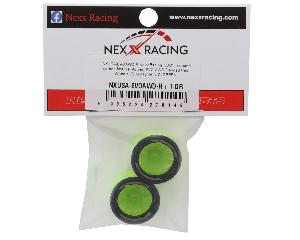 NEXX Racing Mini-Z AWD "JUD" EVO Rear Threaded Side-Wall Carbon Fiber Rims