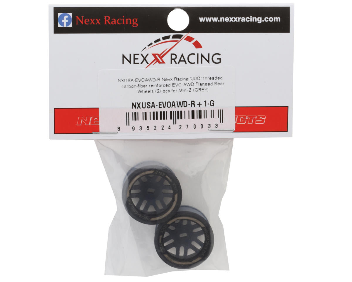 NEXX Racing Mini-Z AWD "JUD" EVO Rear Threaded Side-Wall Carbon Fiber Rims