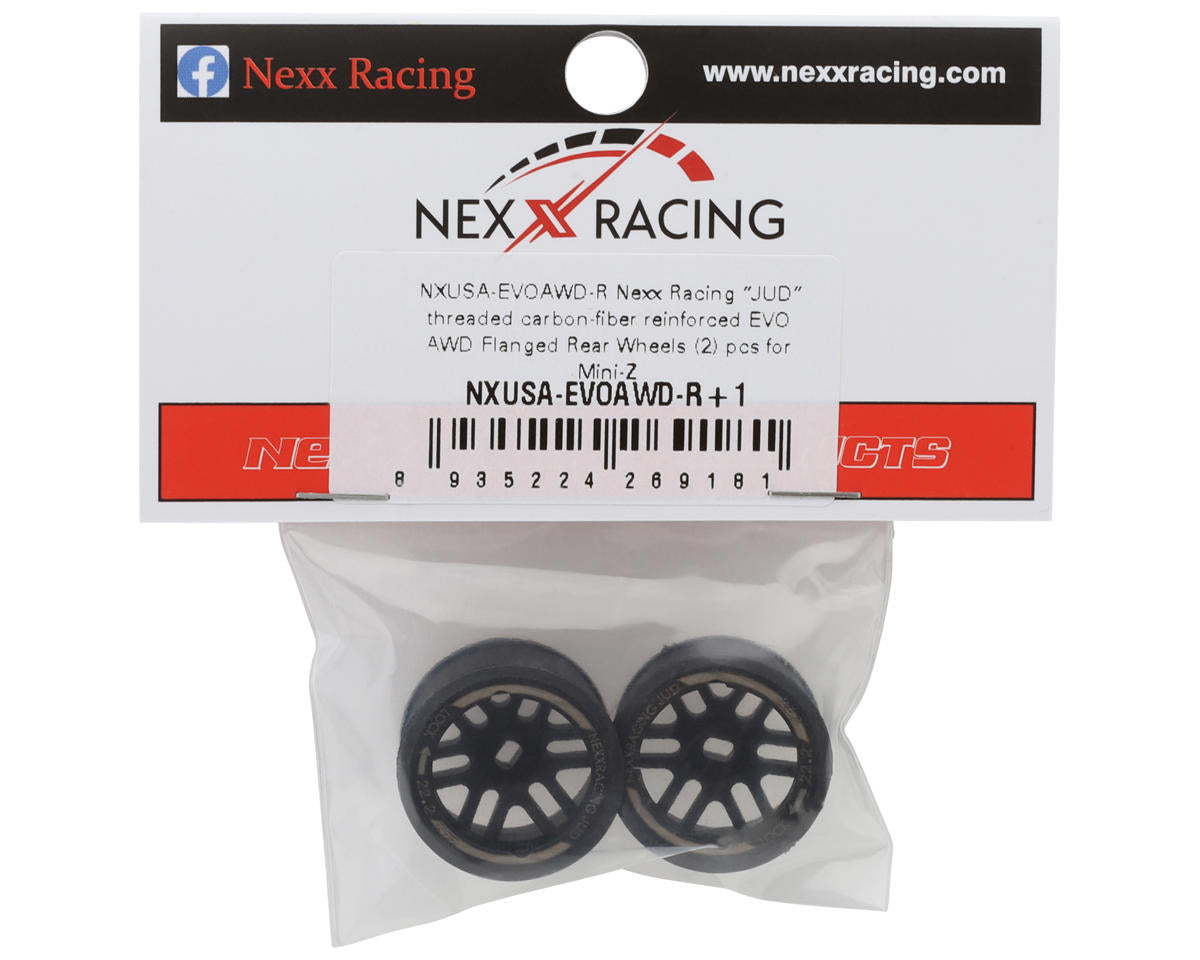 NEXX Racing Mini-Z R11 Rear Threaded Side-Wall AWD Carbon-Fiber Rims