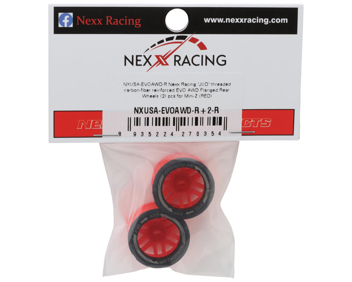 NEXX Racing Mini-Z AWD "JUD" EVO Rear Threaded Side-Wall Carbon Fiber Rims