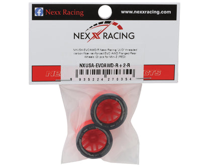 NEXX Racing Mini-Z AWD "JUD" EVO Rear Threaded Side-Wall Carbon Fiber Rims