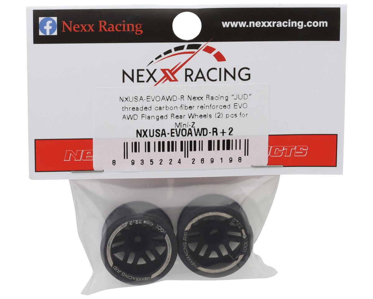 NEXX Racing Mini-Z R11 Rear Threaded Side-Wall AWD Carbon-Fiber Rims